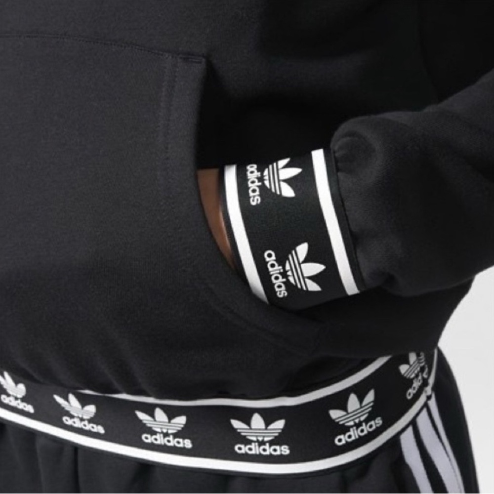 Adidas Originals Bayan Tape Logo Hoodie NWOT - Picture 7 of 9